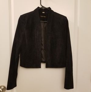 Calvin Kline cropped suade jacket